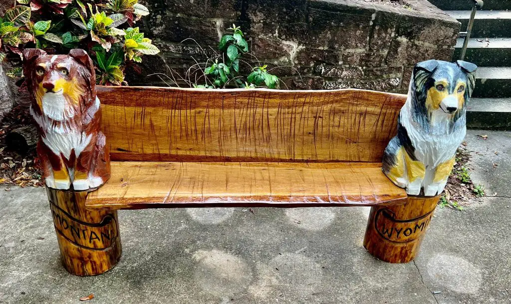 chainsaw carved bench, beginner ideas