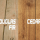 Cedar vs Douglas Fir