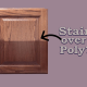 can you stain over polyurethane