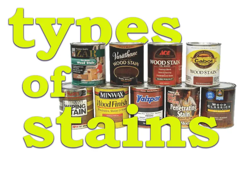 types of wood stains