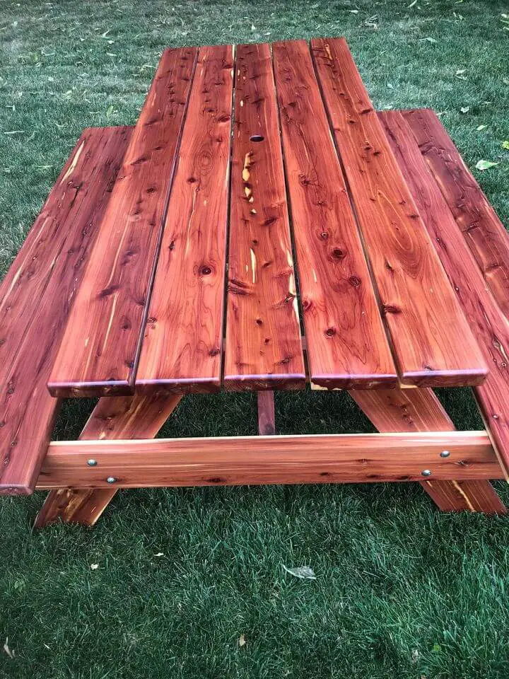best finish for cedar picnic table