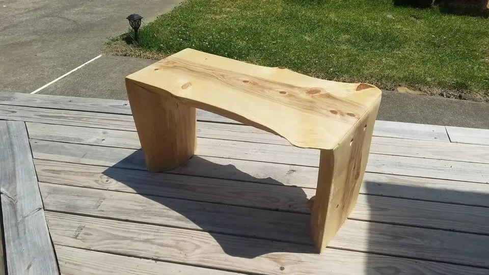 outdoor cypress bench
