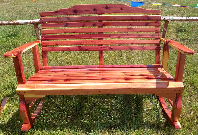 cedar is great for outdoor use like this garden seat
