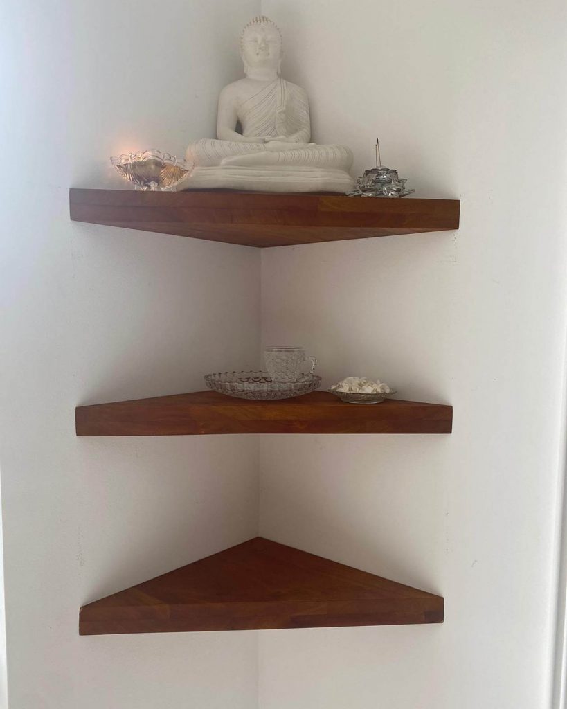 mahogany shelves