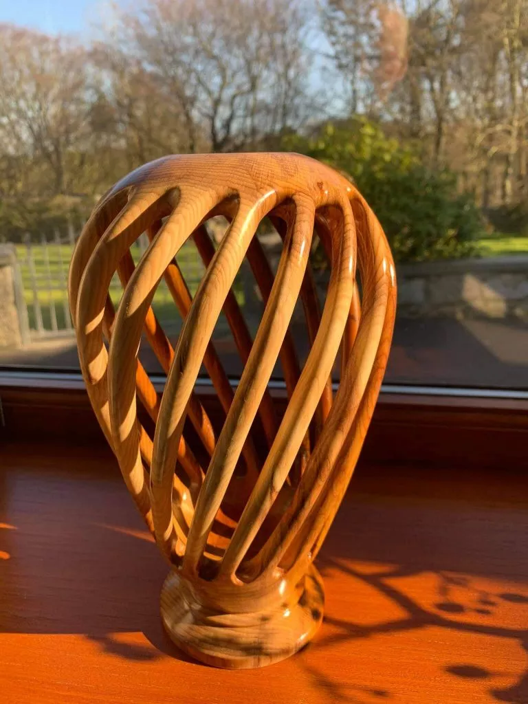 polyurethane Gloss finish on a wood turning sculpture