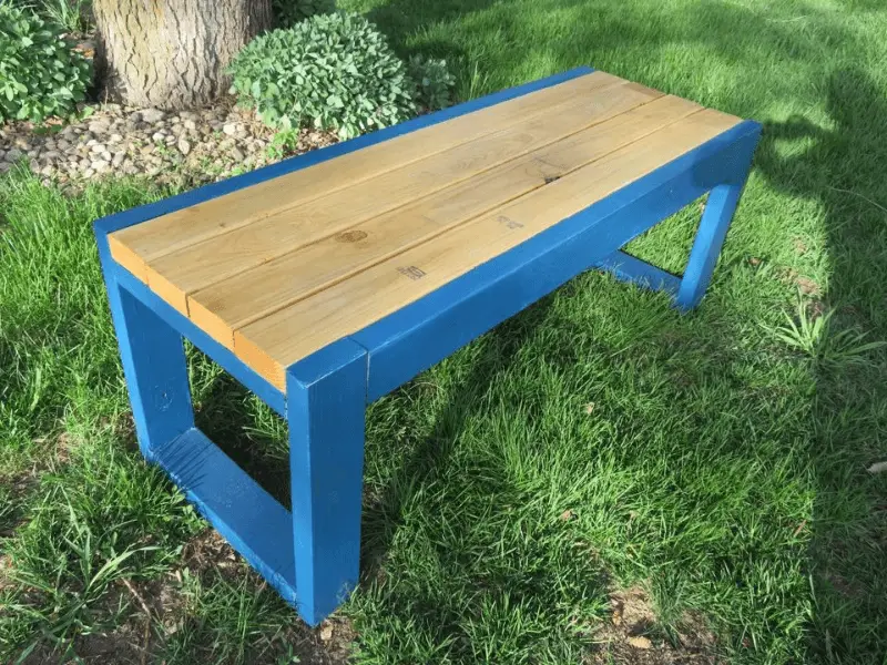 painted pine bench