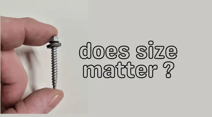 size of screw
