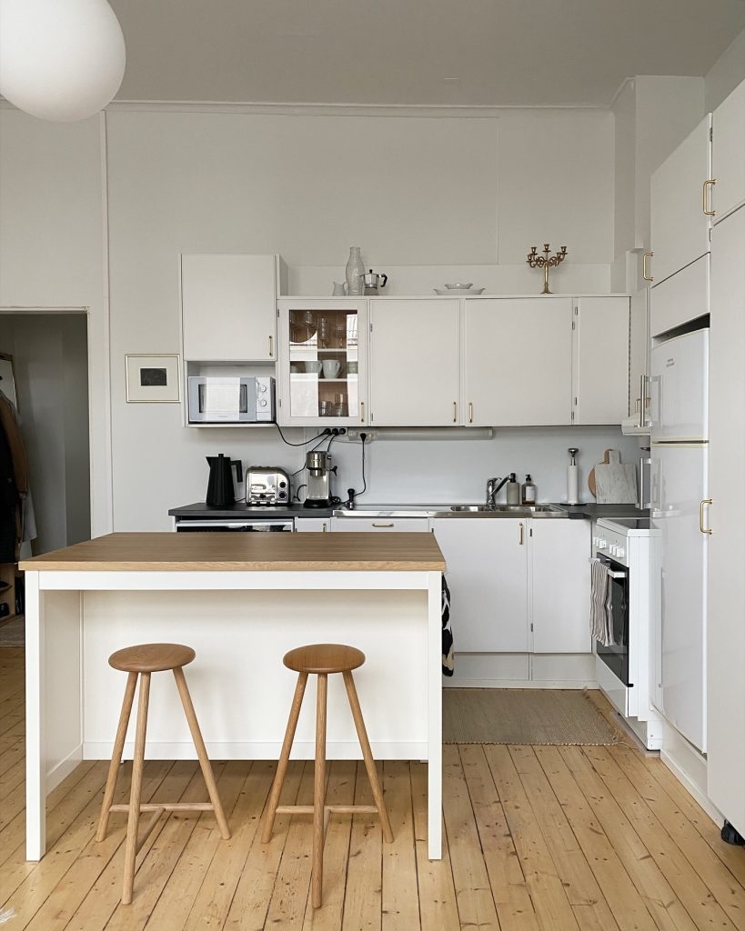 Scandinavian  cabinets  design withminimalistic approach and natural accents