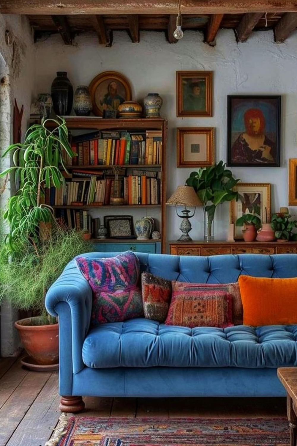 blue couch living room ideas