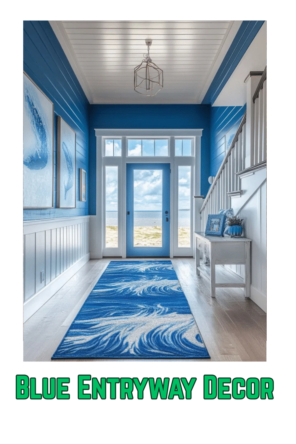Blue Entryway Decor