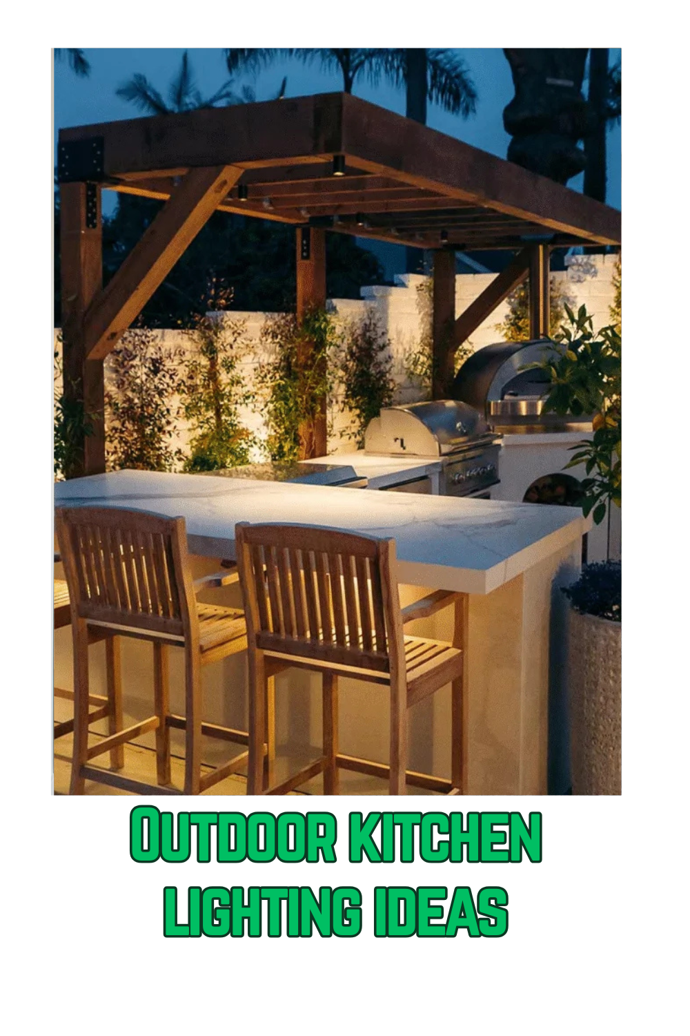 Outdoor kitchen lighting ideas